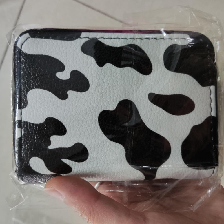 Women's Fashion Western Style Cow Pattern Chain Lipstick Bag
