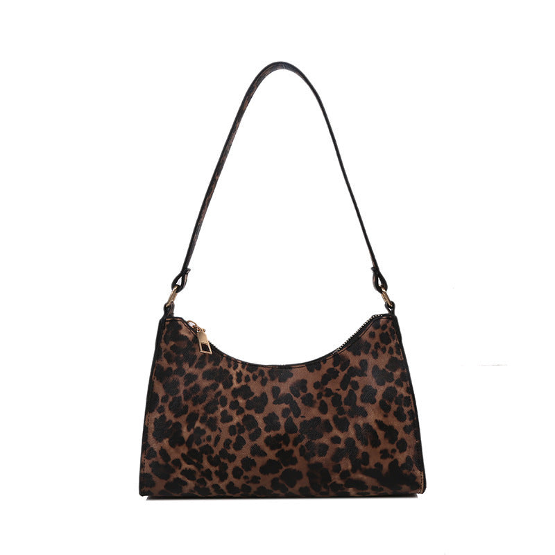 Leopard cow print underarm bag