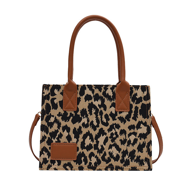 Leopard Print Trendy Small Square Bag Shoulder