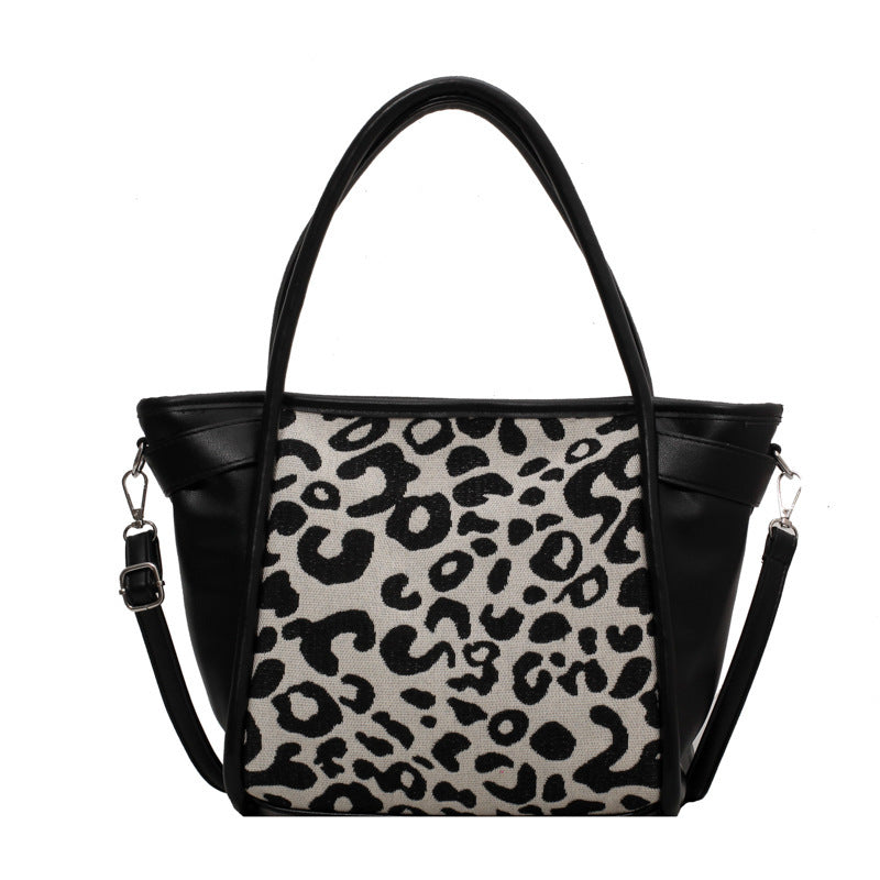 Leopard Print Fabric One-shoulder Messenger Women's Bag