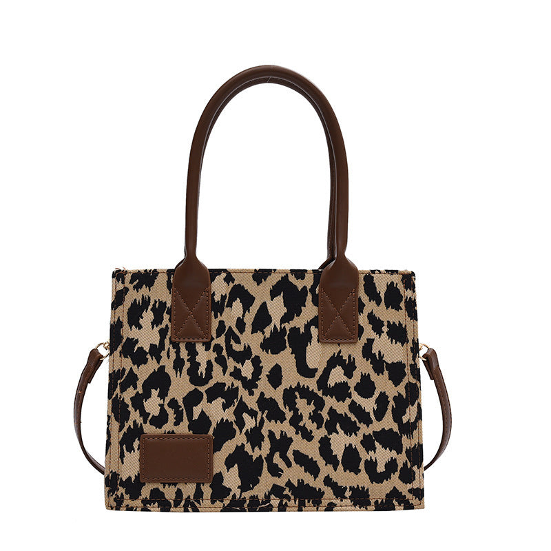 Leopard Print Trendy Small Square Bag Shoulder