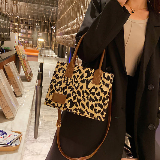 Leopard Print Trendy Small Square Bag Shoulder