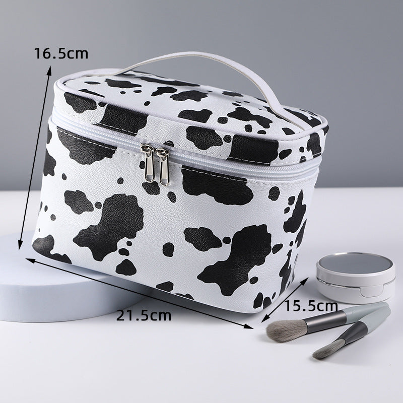 Cow Pattern Waterproof Handbag Makeup Bag Cosmetic Travel Bag