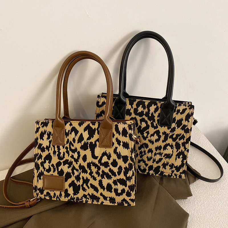 Leopard Print Trendy Small Square Bag Shoulder